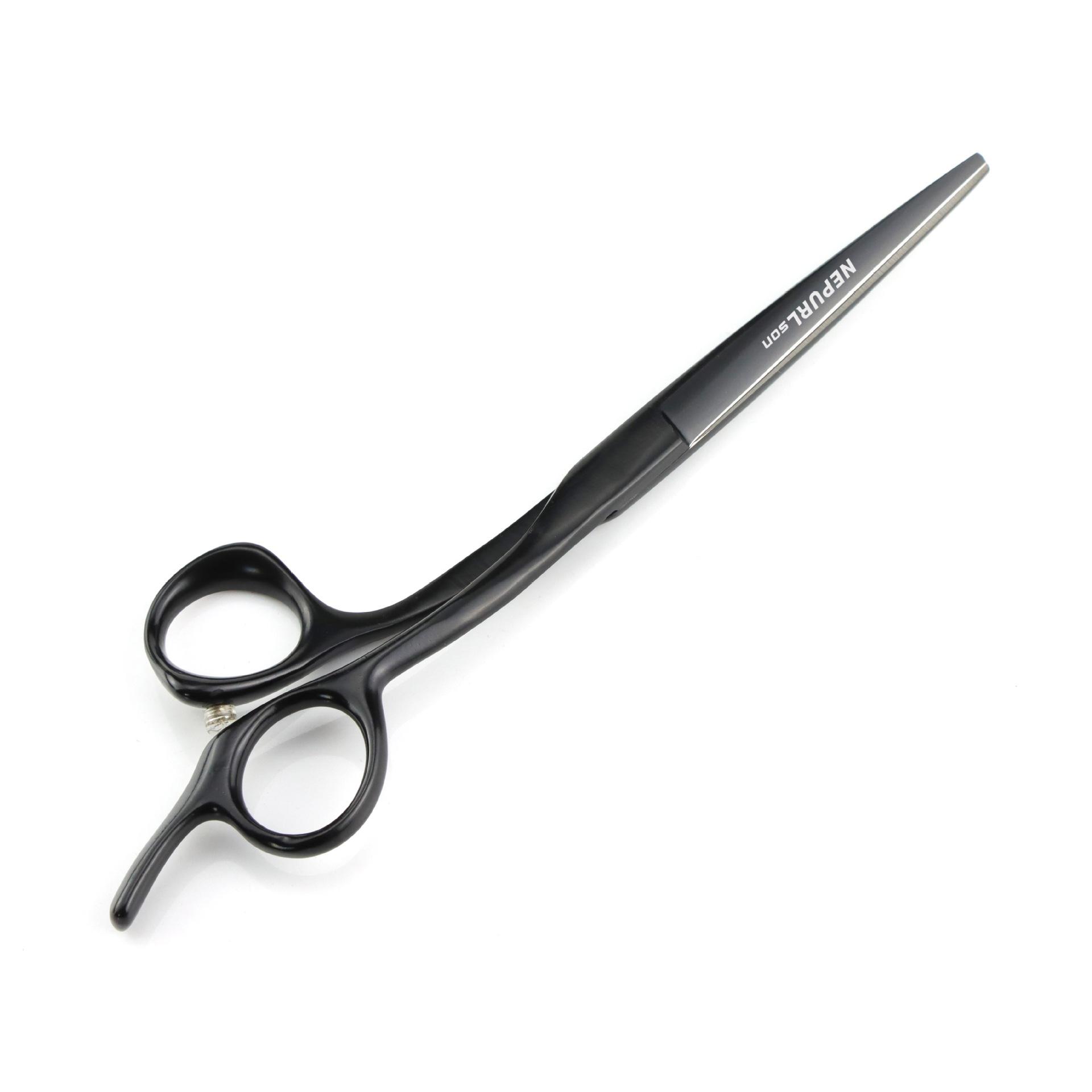 

6.0 inch, black and gold, blind hole personality, hair scissors, hair scissors, flat scissors, bangs scissors 6.0inch black blind hole