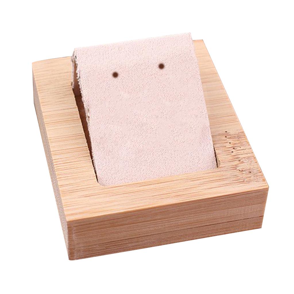 

1 пара держателей для карточек с серьгами и лотком для демонстрации ювелирных аксессуаров, черный цвет 7x6x2cm бежевый