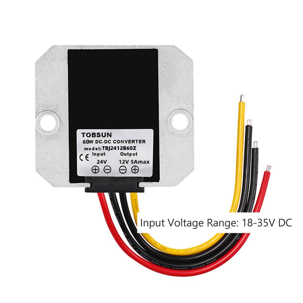 Areyourshop WaterProof 24V to 12V 5A 60W Step Down DC/DC Power Converter Regulator
