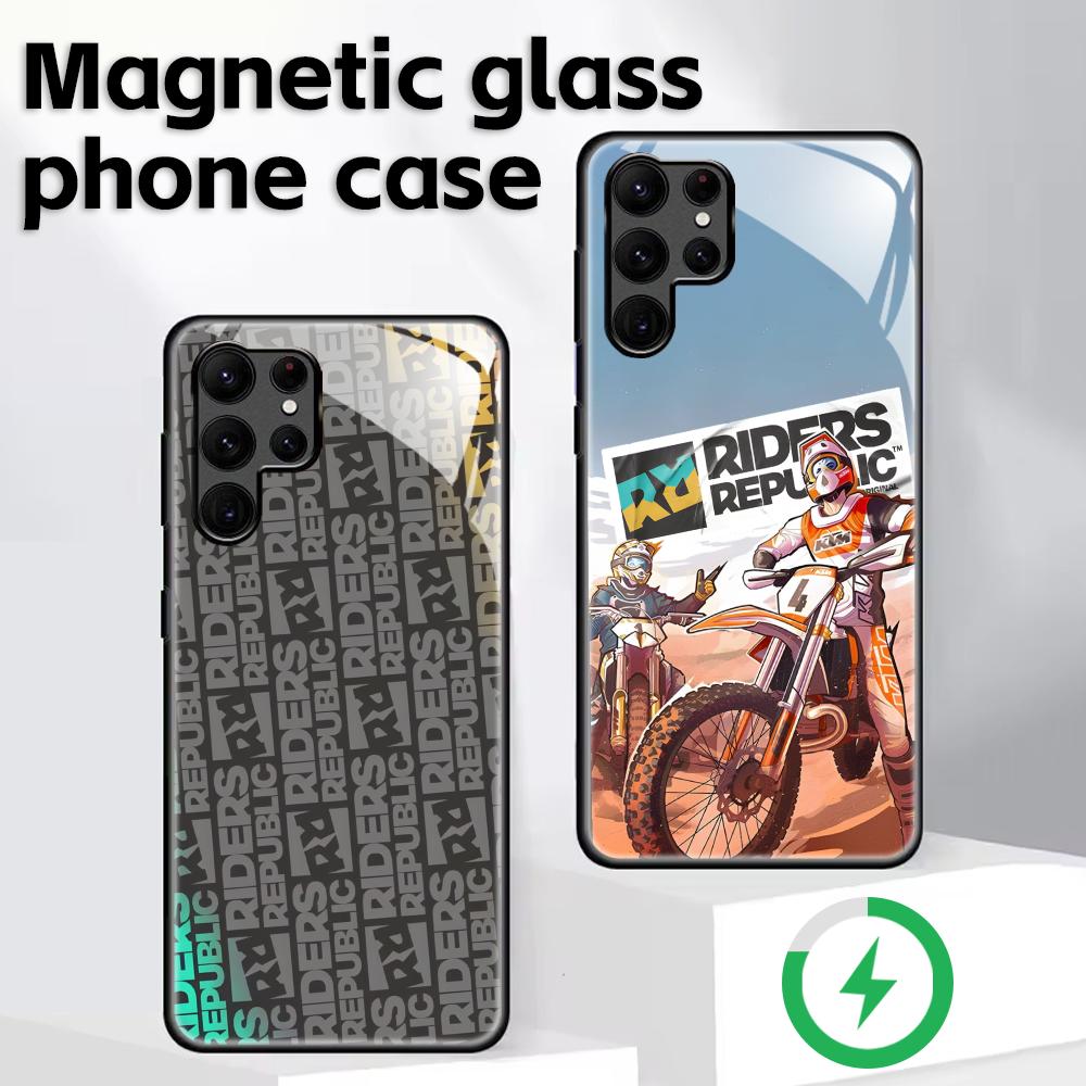 hot game R-Riders R-Republic Phone Case For Samsung S26 S25 S24 S23 S22 S21 Plus Ultra Note20 Glass Magnetic Case
