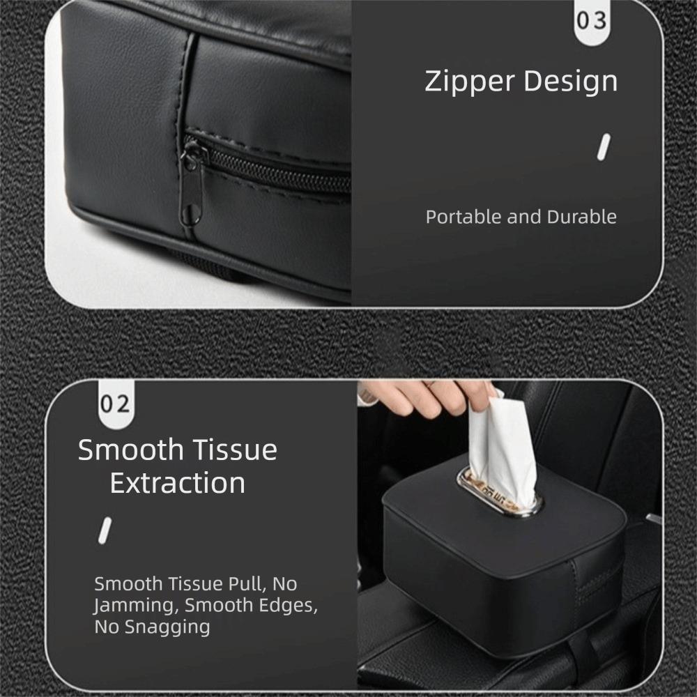 Leder Auto Taschentuchbox Minimalistische Sonnenblenden-Taschentuchbox Langlebige Taschentuch-Aufbewahrungsbox Auto Innenraum