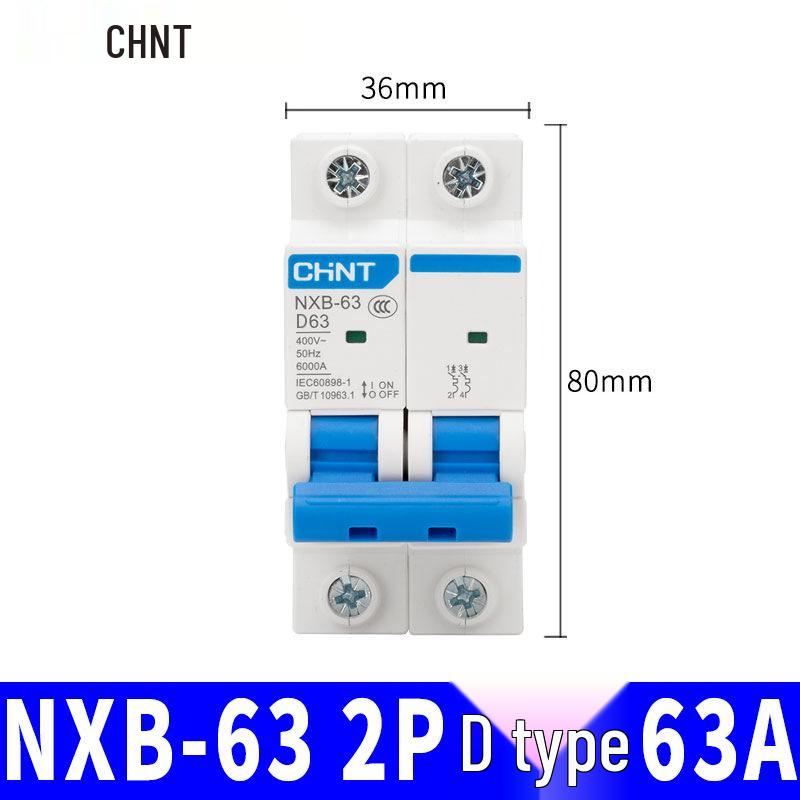 Chint NXB Air Switch Circuit Breaker: 1P, 2P, 3P, 4P Household Type D Three-Phase Disconnector 380V.