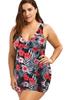 Two-piece Plus Size Swimsuit with Shorts Set. Two-piece Plus Size Swimsuit with Shorts Set, Top and Bottom, Black, L