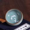 Crackle Golden Fish Celadon Porcelain Teacups Kungfu Chinese tea cup  Household