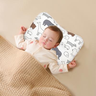 Soft Baby Pillows Breathable Infant Pillow Cartoon Print Baby Sleep Headrest Baby Nursing Pillow for Better Sleep