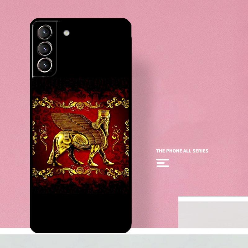 Lamassu Assyrian Winged Lion Phone Case For Samsung Galaxy S26 S23 Ultra S20 S21 S22 S24 S25 Plus S10 S25 FE Cover Coque