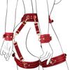Sex Handcuff Thigh Cuff Waist Harness  Sextoy SM Slave Fetish Kits Hand Restraint Cuff Eyeblinder Adjust Hands Shackles Set