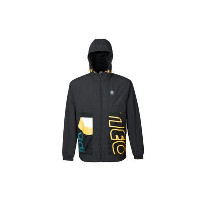 Neo Sport Woven Alphabet Hooded Jacket Men Outerwear Black HS8850