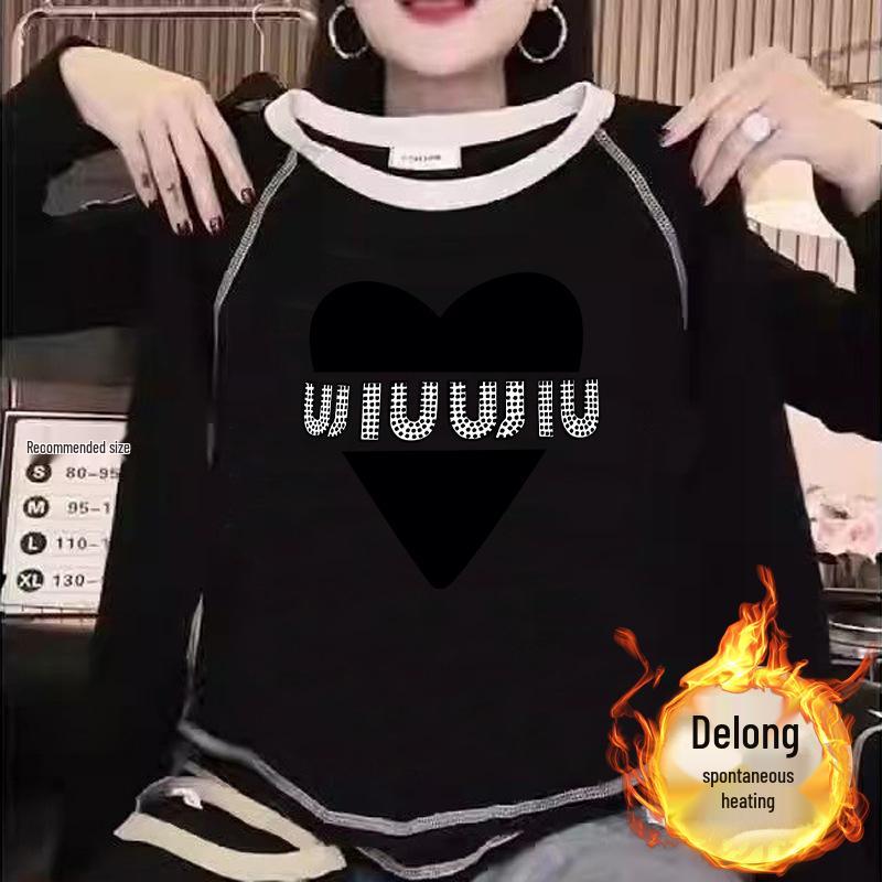 

Women s Double-Sided German Velvet Long-Sleeve Top: 2024 New Autumn/Winter Versatile Ins-Style Chic Shirt L - 115-125 jin