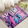 1pc Cute Stitch Pattern Area Rug Soft Flannel Floor Mat for Living Room,Office,Bedroom and Carpet