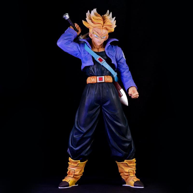 Dragon Ball, Trunks Figure, Big Special Super Saiyan Double Head Carving Large Statue Model Ornament Gift