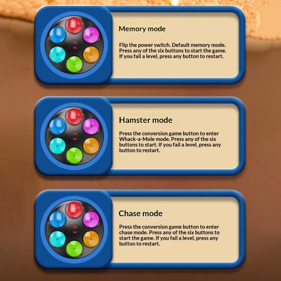 Electronic Memory Game Machine with Sound Light Focus Reaction Training Repeat Color Multiplayer Interactive Memory Challenge Toy