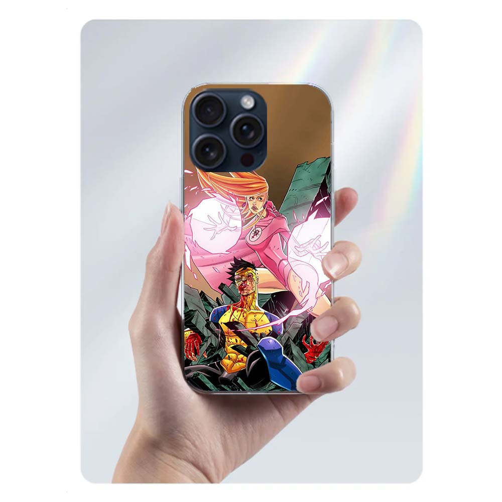 Cartoon Invincible Clear Phone Case For Iphone 17 Air 16 Pro Max 15 Pro 14 Plus 17E 16E 11 13 12 Mini Cover Cases Fundas Cell TP