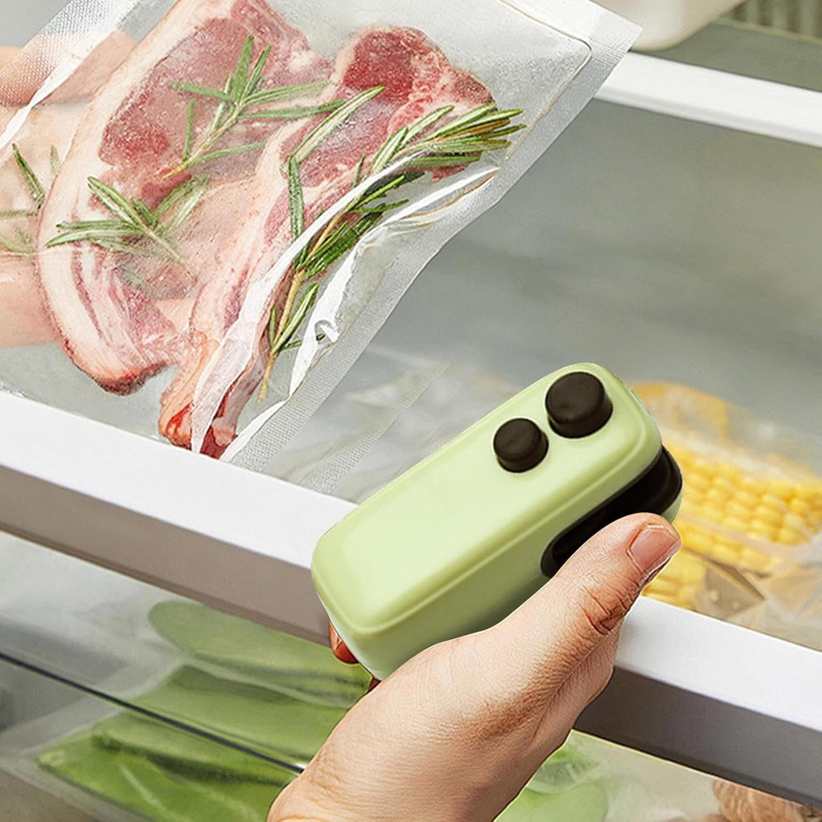 

Mini Bag Sealer Heat Handheld Small Household 2 in 1 Sealing Machine Resealer for 200 mAh зелёный