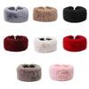 Woman Thicken Bucket Hat Plush Mongolian Hat Empty Top Hat for Girls Shopping
