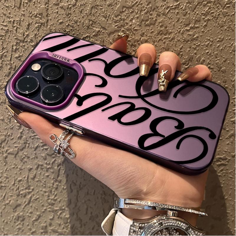 Fashion English Letters Phone Case For IPhone 17e Air 16E 17 16 15 Plus 14 13 12 11 Pro Max Shockproof Anti-slip Y2k Hard Cover