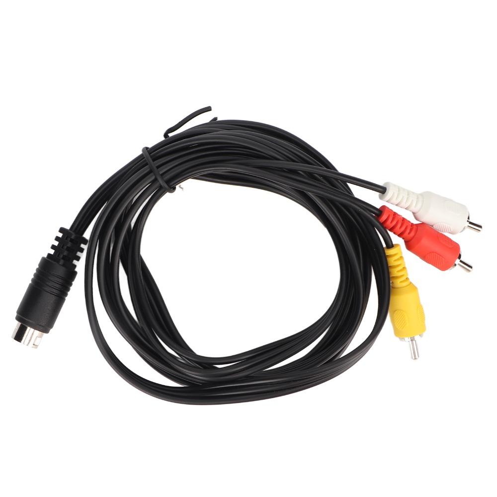 Nickel Plated Mini DIN 9 Pin to 3RCA Cable Plug and Play Mini DIN Cable  Monitor