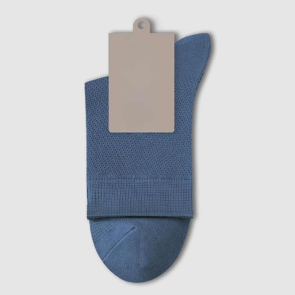 

Мужские тонкие дышащие носки-трубы из чистого хлопка в сетку для весны и осени 1 pair темно-синий