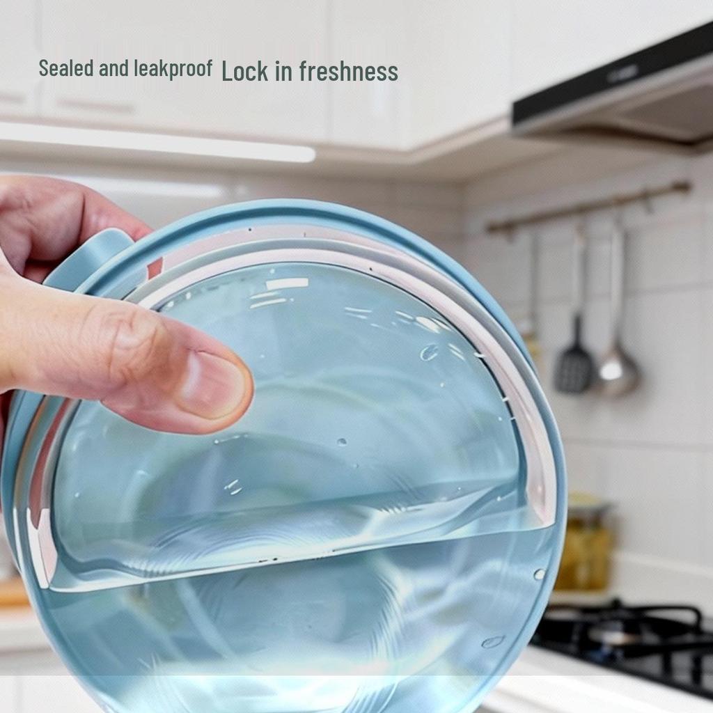 Microwave-Safe Glass Fresh-Keeping Bowl with Lid for Steaming and Cooking.