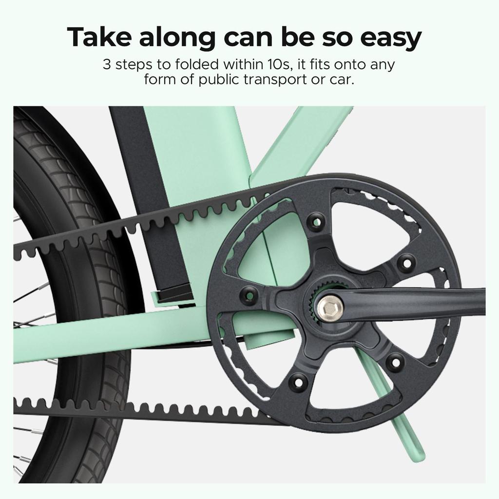 ENGWE P20 Electric Bicycle 250W Motor, 36V 9.6Ah Battery, 100KM Range, 18.5kg Lightweight, Hydraulic Disc Brake E-Bike