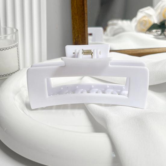 1/4Pcs Women Hair Claw Soft Silicone Anti-slip Teeth Back Head Hair Clip Geometric Shape Pain-Free Wear Hair Clamp