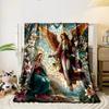 Annunciation Scene Tapestry Blanket  Printed Blanket for Living Room Bed Couch lunch break Soft Cozy Blanket for Friend's festival Gift
