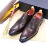 Summer Low-Top Cowhide Single Shoes Formal Men'S Shoes Lace-Up Gentleman'S Business Casual Oxford Shoes