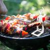 1/4Pcs Stainless Steel Sausage Stand Portable Reusable Standing Man Hot Dog Holder Outdoor Camping Barbecue Grill Accessories