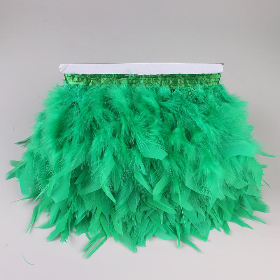 Feather10Meters Turkey Feather Trim Fringe 10-15CM Marabou Feathers Ribbon Handicrafts Clothes Dress Sewing Plumes Decoration