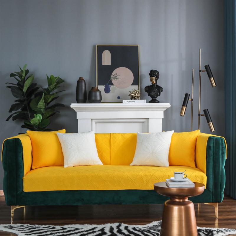 Four Seasons Universal Front and Back Cotton Quilted Sofa Cushion Modern Simple Double-sided Fabric Sofa Cushion Towel