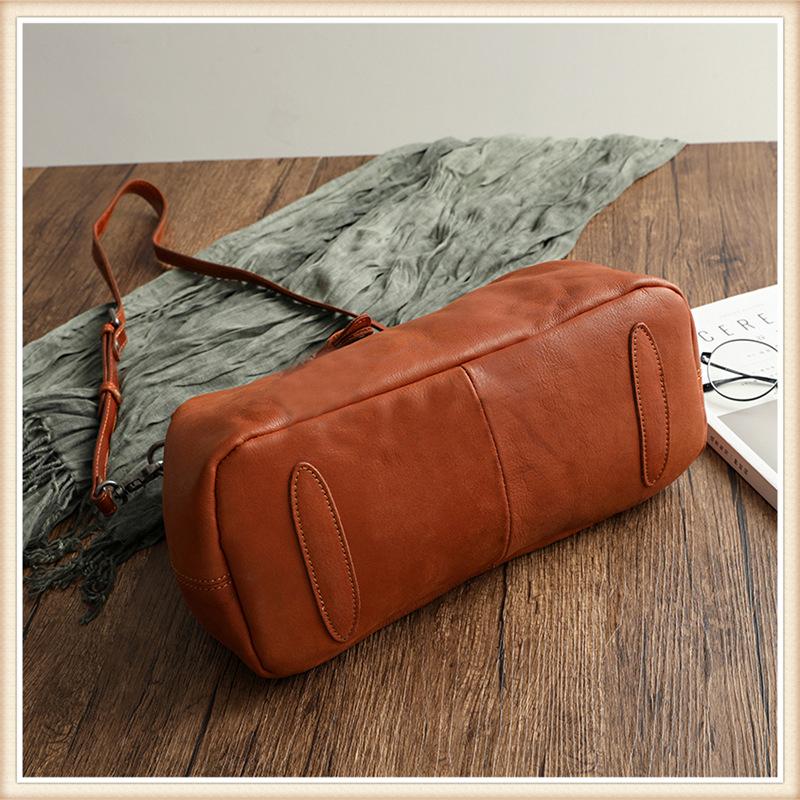Johnature Retro natürliche weiche Rindsleder Frauen Tasche handgemachte große Kapazität Handtasche lässige Umhängetaschen