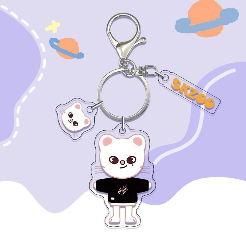 SK Double-Sided Acrylic Anime Cartoon Keychain Pendant