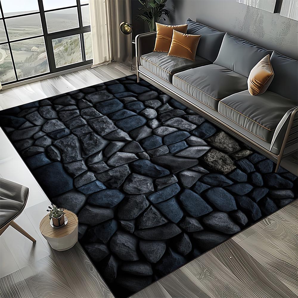2025 New Style Brick Stone Building Wall Originality Rug Carpet for Living Room Bedroom Home Decor,kid Non-slip for Sofa Doormat