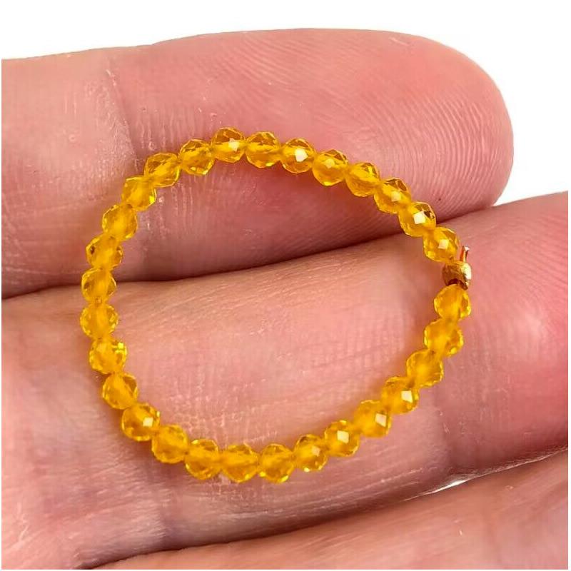 Anello con Pietra Naturale Agata cristallo quarzo zircone 2mm Multisfaccettato Gioielli regali adatti per uomo e donna