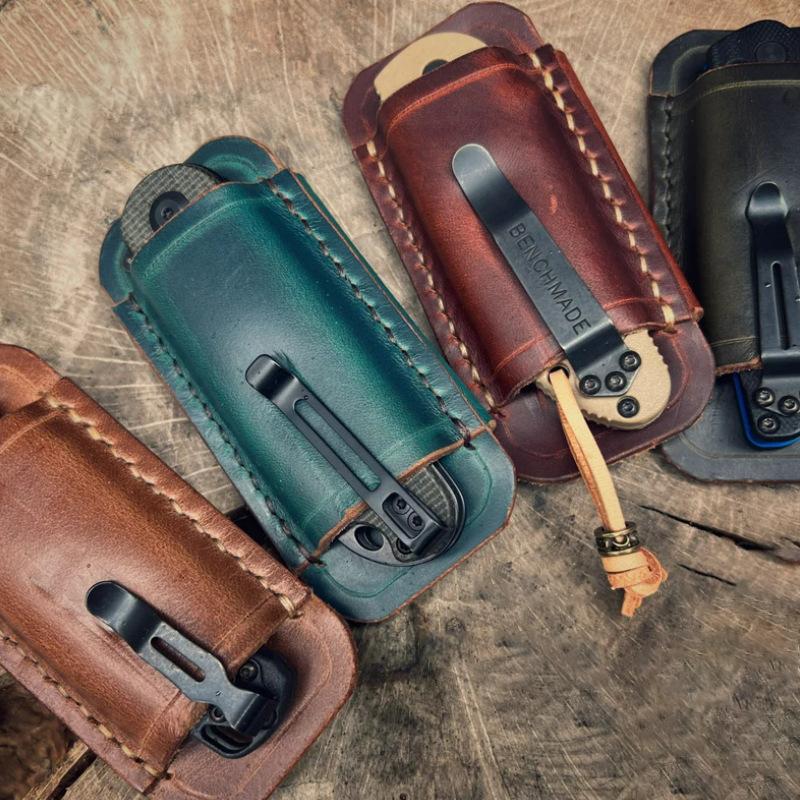 

Шкіра корови Crazy Horse EDC Чохол для кишенькового інструменту Чохол для ремінного ножа Сумка для зберігання Горизонтальні піхви для ножа Чохол для ножа Поясна сумка Green