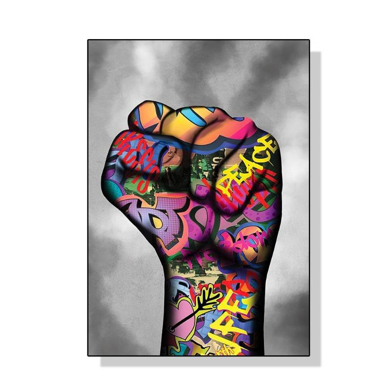 Street Graffiti Gesten Poster Leinwand Malerei Abstrakt Pop Wandgemälde für Wohnzimmer Schlafzimmer Dekoration Haus cuadros