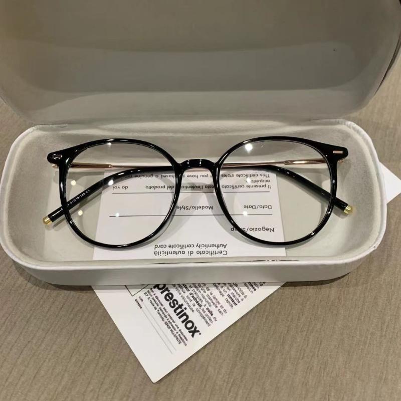 3Pcs Lady Trendy Finished Myopia Glasses Women Round Frame Blue Light Blocking Eyewear Men Unisex Retro Minus Diopter Eyeglasses