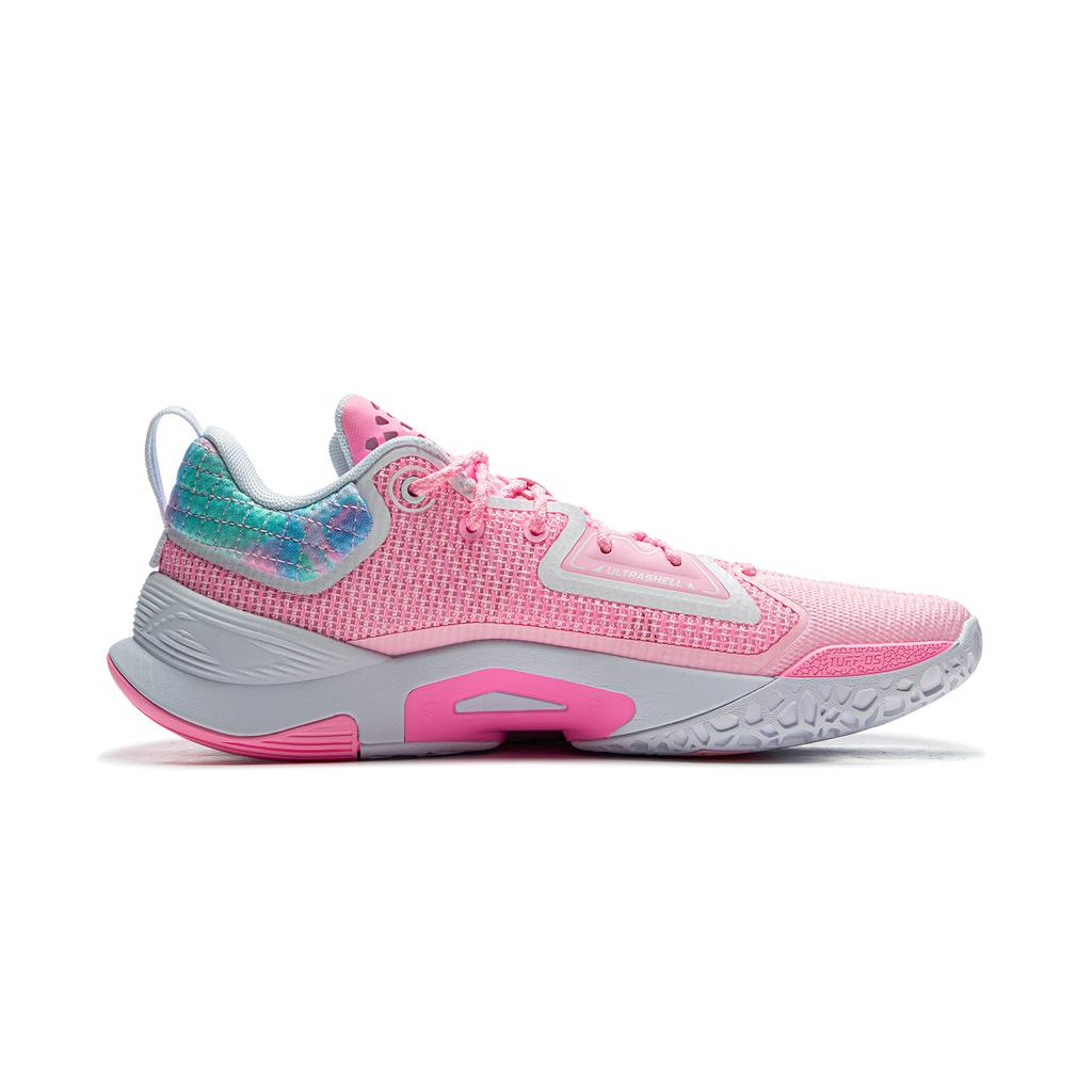 New LiNing BadFive Hunter 1 Slip Resistant Coverage Lightweight Rebound Low Top Outdoor Basketball Shoes Men's Neon Pink ABFV003-3