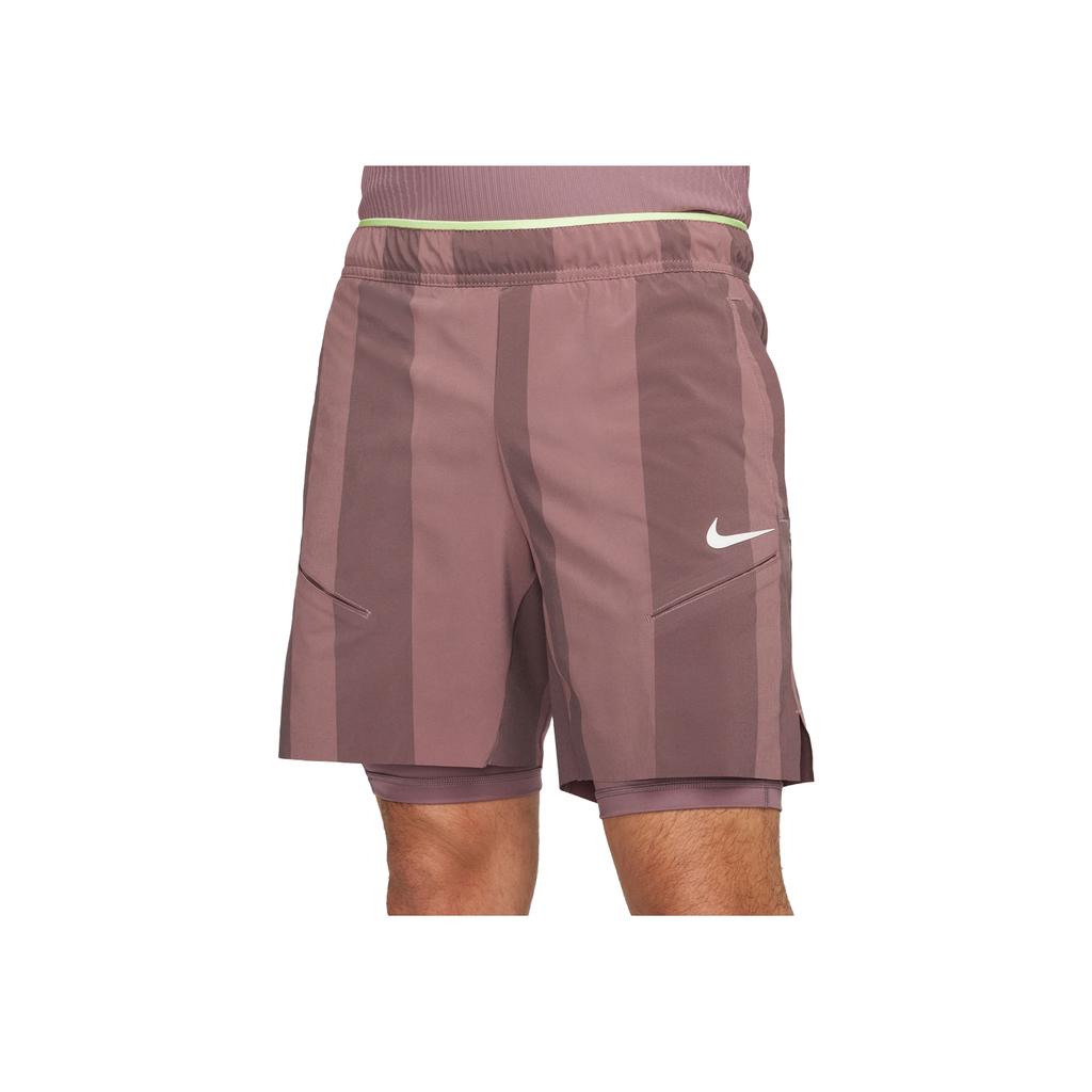Nike Court Slam Logo Color Block Tennis Casual Shorts Men Shorts Smoky-Gray FD5219-208