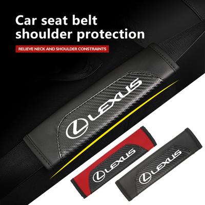 For Car Seat Belt Leather Safety Shoulder Covers Auto Accessories CT200H ES250 ES300H IS250 IS200 GS300 GS460 GX470 LS400