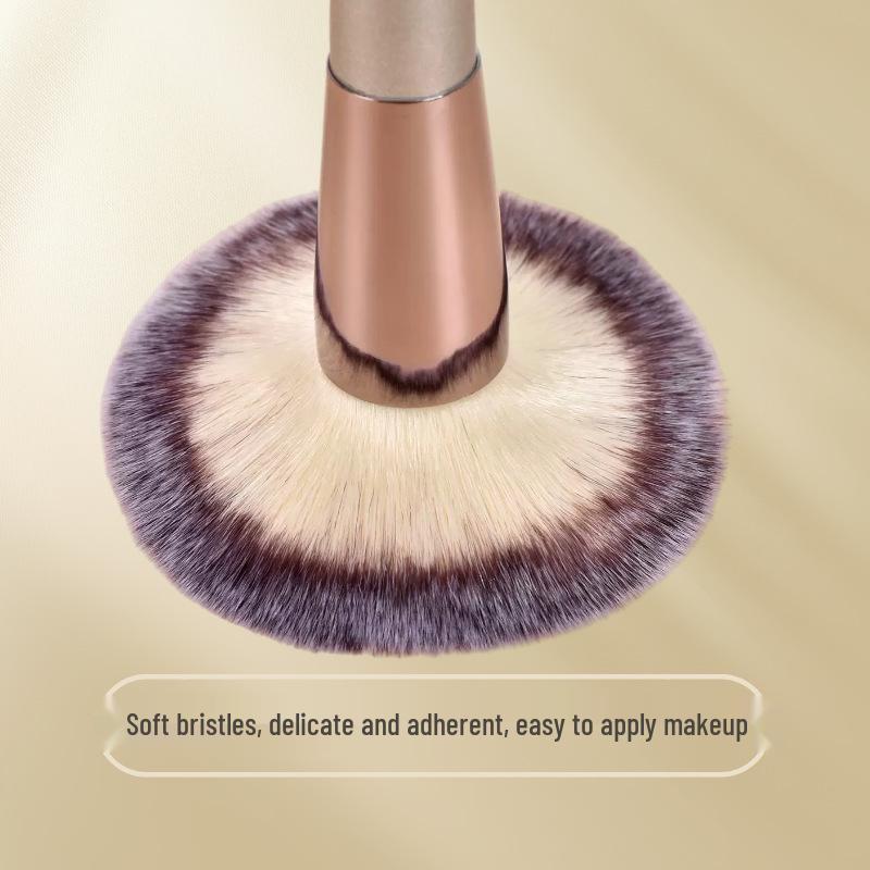 Champagne Gold Multi-Use Makeup Brush for Foundation, Blush, Powder, Eyeshadow, and Mask Application