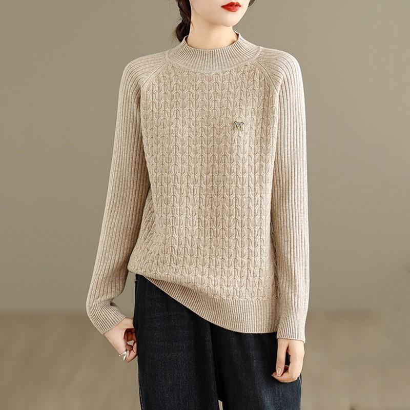 Pull-over tricoté décontracté oversize vintage printemps automne hiver pulls femmes