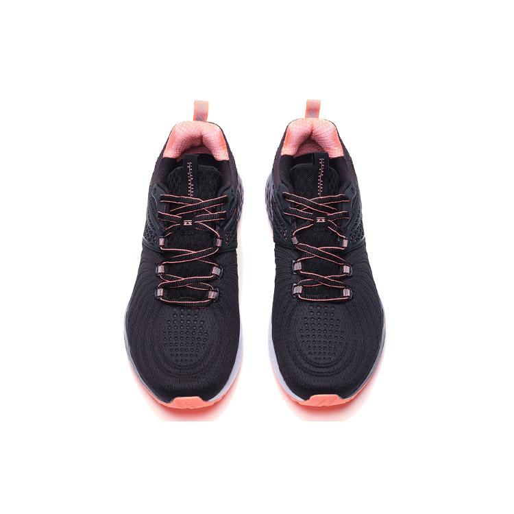 Li Ning Cloud 5 V2 Slip Resistant, Abrasion Resistant, Lightweight Low Top Running Shoes Women's Black Pink ARHP008-1