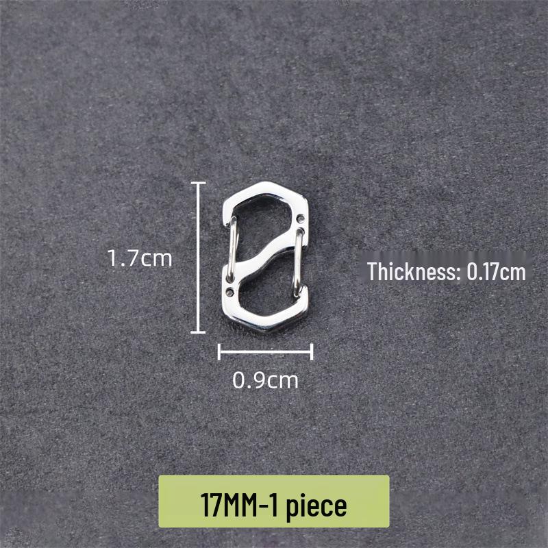 316 Stainless Steel Figure 8 Quick Release S-shaped Spring Buckle for Mini Keychain, Necklace, Bracelet - Adjustable Length.