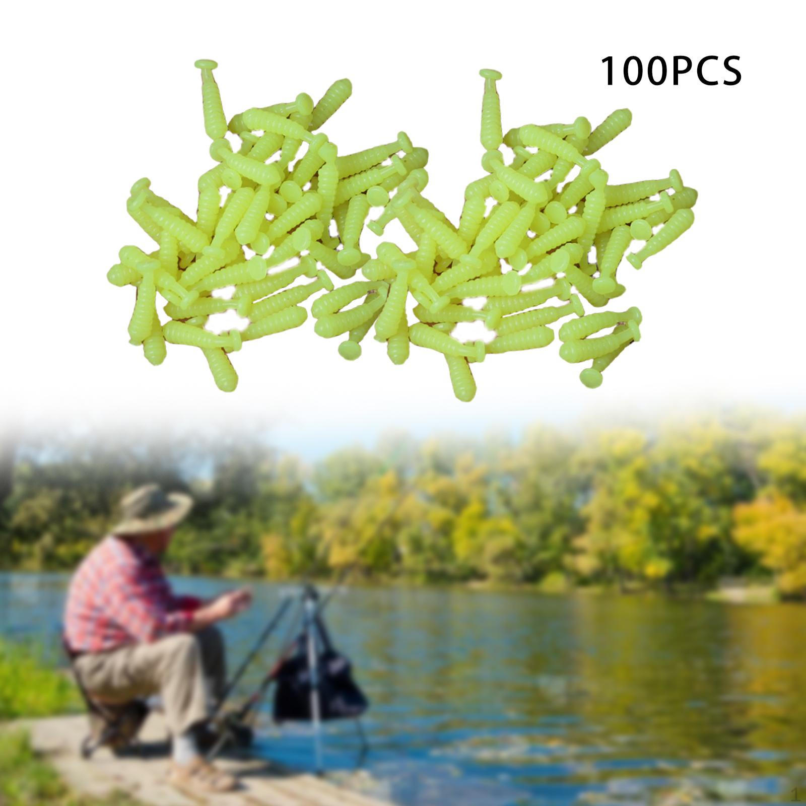 

100 штук рыболовных приманок силиконовые лопастные хвостовые приманки для карпа судака 1cm_Yellow