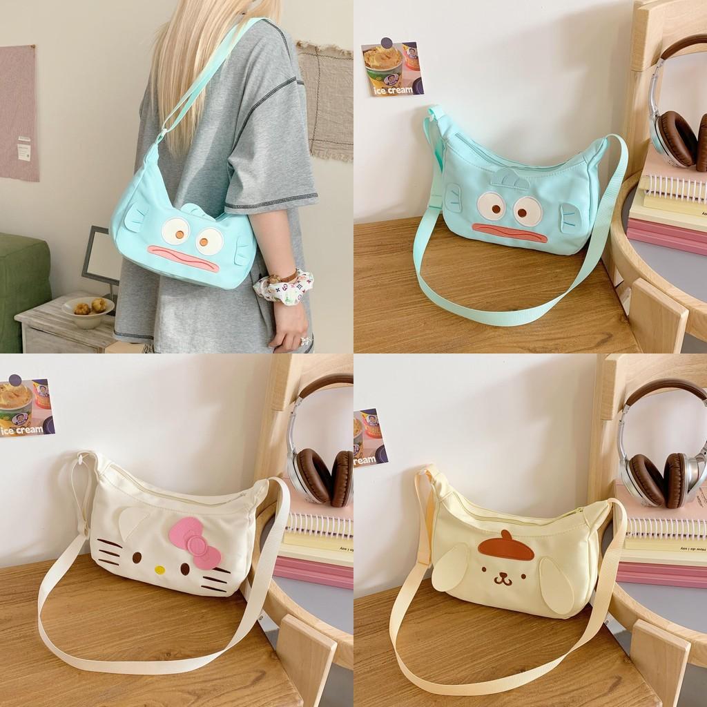 Lightweight Cute Cat Bag Teens Nylon Illustration Casual Outings