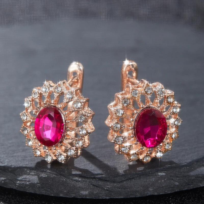 

Vintage Delicate Shining Inlaid Zirconia Earrings Women s Personality Elegant Temperament Bridal Wedding Zircon Gifts