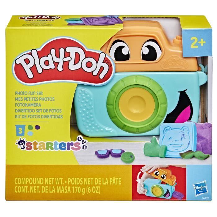 Play-doh mes petites photos starters, pâte à modeler, caméra factice, 7 accessoires et tapis d'activité, classique, dès 2 ans