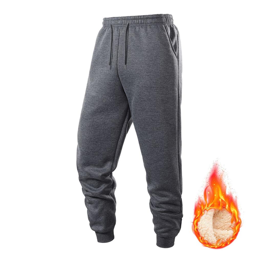 Men's -color Casual Sport Tight-fitting Pants, Men's Warm Drawstring Tight-fitting Sweatpants