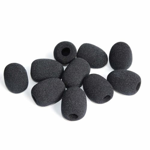 Set of 10 Replacement Windscreen Microphone Sponges for Headsets, Intercoms, Lapel Microphones, Large Speakers, and Loudspeakers, 8mm, 15mm, or 13mm I